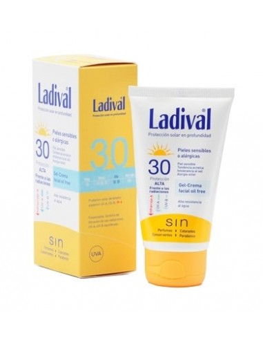 Ladival Fotoprotector Gel-Crema Facial Pieles Sensibles o Alérgicas, SPF30, 75ml