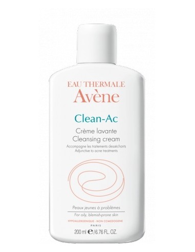 Avene Clean-Ac Crema DermoLimpiadora Pieles Grasas/Acnéicas, 200ml