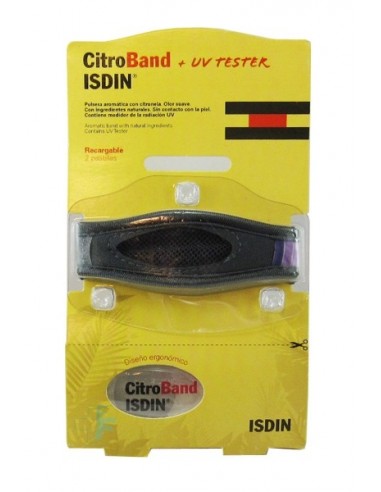 Isdin CitroBand + UV Tester, Pulsera + 2 Pastillas recargables