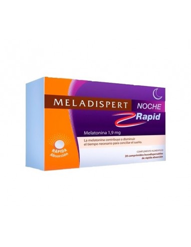 Meladispert Noche Rapid Melatonina 1.9mg, 20 comprimidos bucodispersables