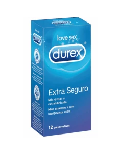 Durex Preservativos Extraseguro Easy On Espermicida 12Ud