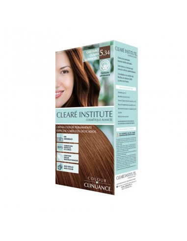 Clearé Institute Tinte cabello Colour Clinuance Castaño Claro Luminoso 5.34, 170ml