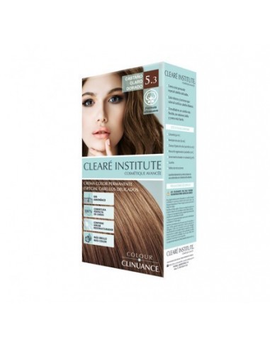 Clearé Institute Tinte cabello Colour Clinuance Castaño Claro Dorado 5.3, 170ml