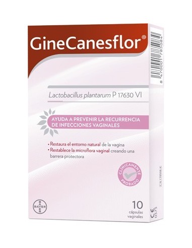 GineCanesflor Probiótico vaginal, 10 cápsulas vaginales