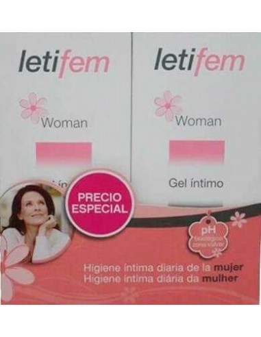 Leti Fem-Intim Higiene Gel Intimo, 2X250ml