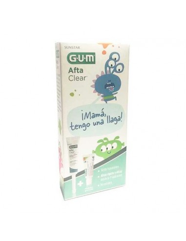 Gum Gel Afta clear infantil ,10ml + REGALO muestra Gum Kids Gel dentífrico, 12ml