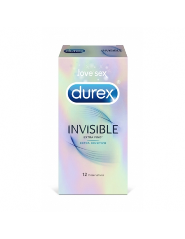 Durex Preservativos Invisible Extra fino Extra lubricado, 12Ud
