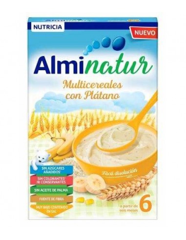 Alminatur multicereales con plátano, 250g