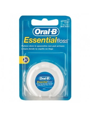 Oral-B Seda Dental con Cera Essential Floss Menta, 50m