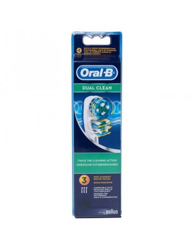 Oral-B Dual Clean Recambio Cepillo Eléctrico, 3ud