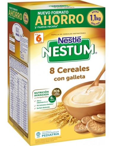 Nestlé  Nestum 8 Cereales con Galleta, 1,100g