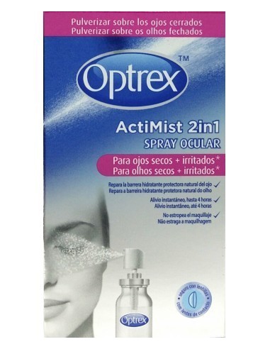 Optrex Actimist 2en1 Spray Ocular Ojos Secos+Irritados, 10 ml