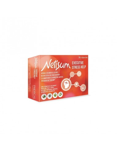 Netisum Executive Stress Help Complemento Alimenticio Para Prevenir Y Combatir El Estrés, 30 capsulas