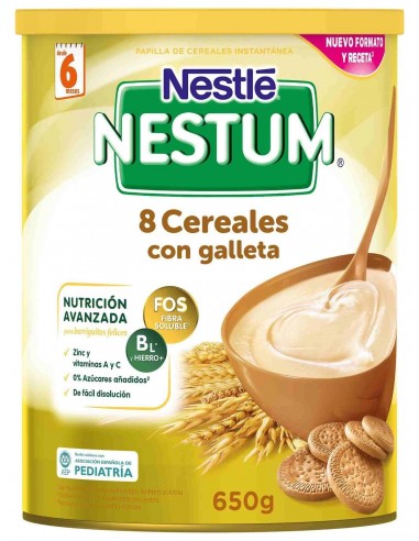 Nestlé Nestum 8 Cereales con Galleta Lata, 650g