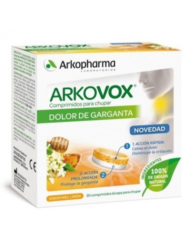 Arkovox Dolor de Garganta , 20 comprimidos