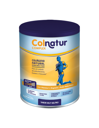 Colnatur complex Colágeno Magnesio, Vitamina C y Acido Hialuronico sabor Neutro, 330g