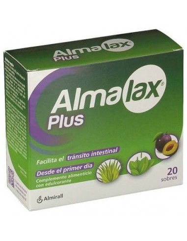 Almalax Plus plantago ovata ciruela y alos Tránsito Intestinal, 20 sobres