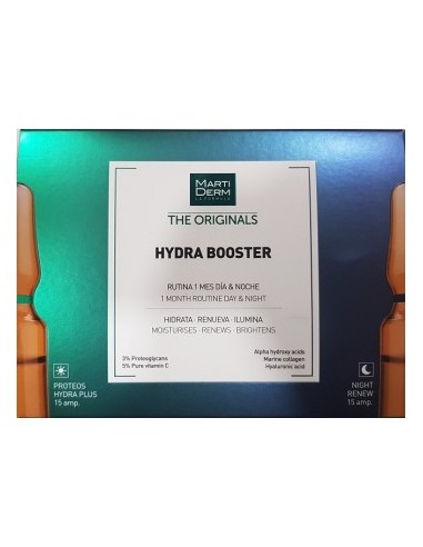 Martiderm Hydra Booster 15 ampollas Proteus Hydra Plus, 15 amp + Martiderm Night Renew, 15 amp
