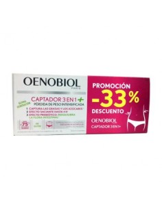Oenobiol Captador 3 en 1 Perdida de peso intensificada 2 x 60 cápsulas