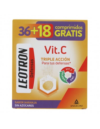 Leotron Vitamina C , 36 + 18 comprimidos Gratis