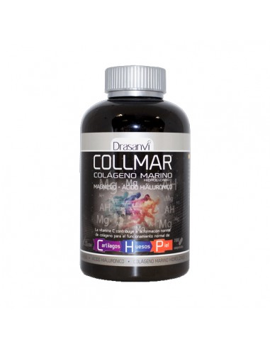 Collmar Colageno Marino hidrolizado + Magnesio + Acido Hialuronico 180 Comp