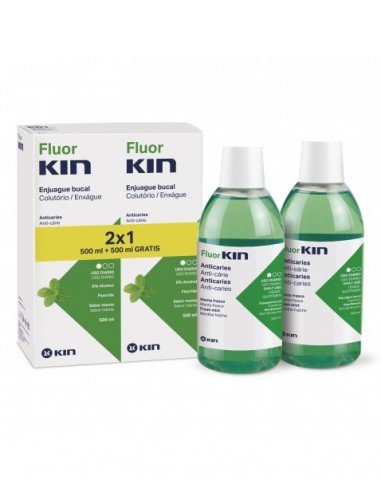 Fluor Kin Enjuague Bucal  Anticaries 2 x 500 ml