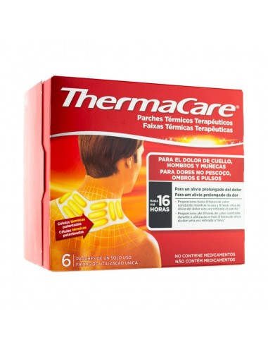 ThermaCare Parches Térmicos Terapéuticos Zona Cuello Hombros y Muñecas 6Ud