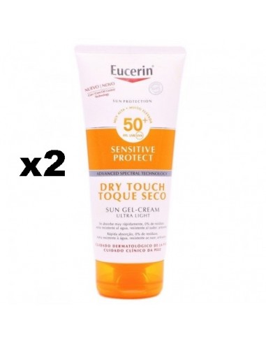 Eucerin Sun Sensitive Protect Toque Seco Gel Crema 2 x 200 ml