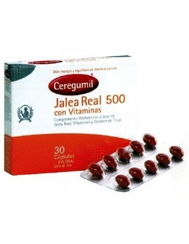 Ceregumil Jalea Real 500 con Vitaminas, 30 Cápsulas