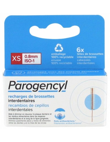 Parogencyl Recambio Interdental XS 0.8 mm 6 Unidades