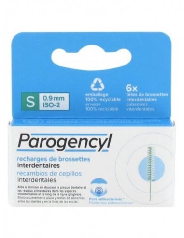 Parogencyl Recambio Interdental S 0.9 mm 6 Unidades