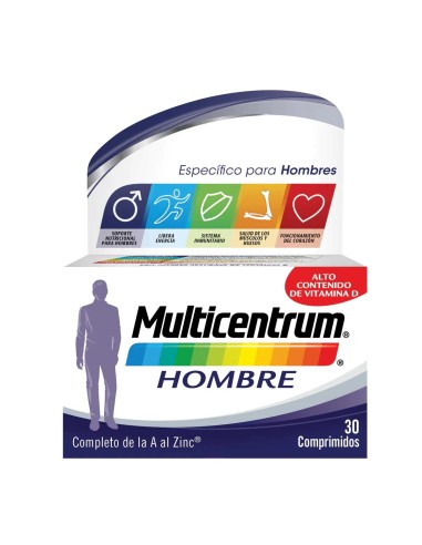 Multicentrum Hombre Multivitamínico y Multimineral 30 Comprimidos