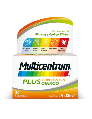Multicentrum Plus Ginseng & Ginkgo 30 Comprimidos
