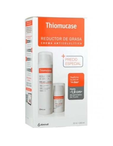 Thiomucase Reductor de Grasa Crema Anticelulítica 200 ml + 50 ml