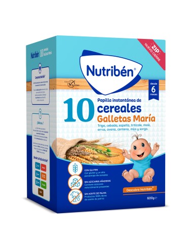 Nutribén 10 Cereales Con Galletas María 600 g