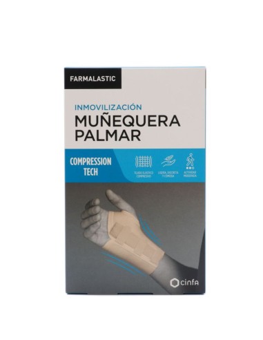 Farmalastic Muñequera Palmar Con Férula Extraíble Talla M 1 Unidad