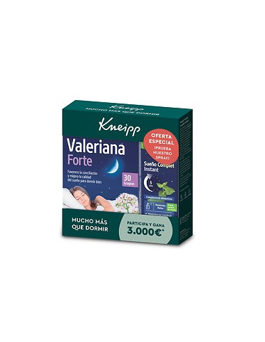 Kneipp Valeriana Forte 30 Grageas +  Kneipp Sueño Complet Instant Spray 30 ml
