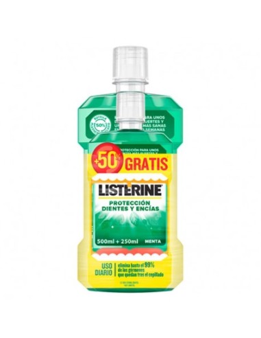Listerine Protección Dientes y Encías 500 ml + GRATIS 250 ml