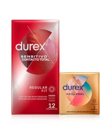 Durex Preservativos Sensitivo Contacto Total + REGALO 3 RealFree
