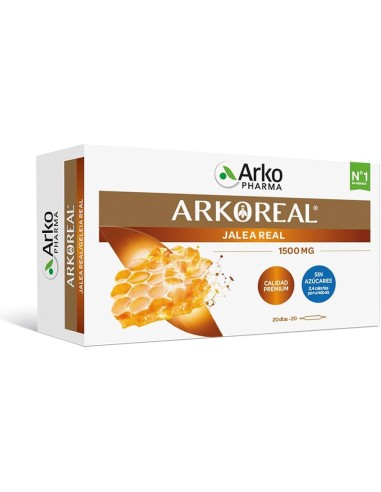 Arkopharma Jalea Real 1500 mg Sin Azúcares 20 Ampollas