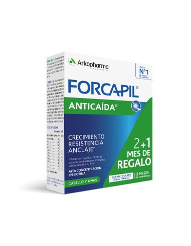 Forcapil Anticaída Cabello y Uñas 60 Comprimidos + REGALO 30 Comprimidos