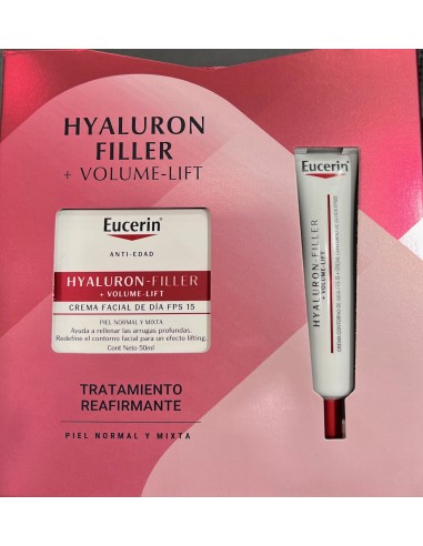 Eucerin Hyaluron-Filler Volume Lift Crema De dia Piel Normal Mixta 50ml + Contorno de Ojos 15 ml
