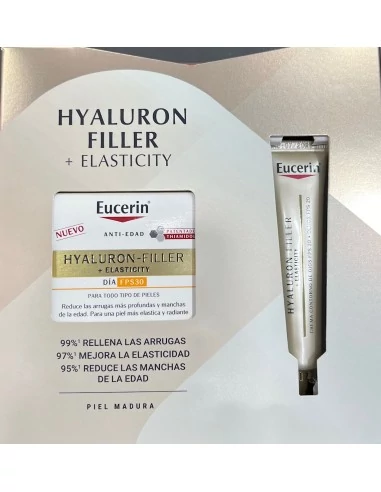 Eucerin Hyaluron Filler Elasticity Día SPF30 50 ml + Contorno De Ojos Elasticity 15 ml