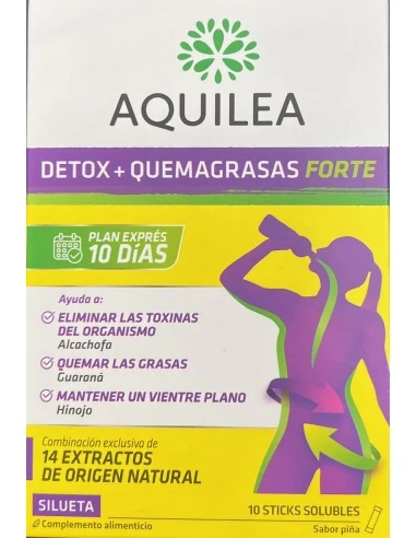 Aquilea Detox + Quemagrasas Forte10 Sticks Sabor Piña