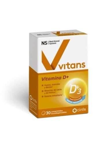 Vitans Vitamina D3+ 30 Comprimidos Bucosdipersables