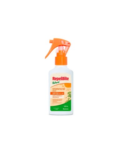 RepelBite Natural Fotoprotector SPF50 Con Citronela Spray 100 ml