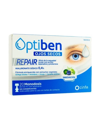 Optiben Ojos Secos Repair 20 Monodosis