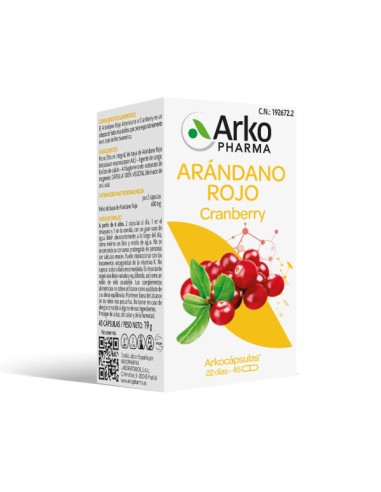 Arkocápsulas Arándano Rojo 45 Cápsulas