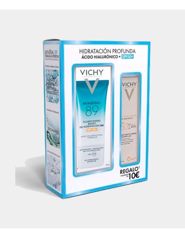 Vichy Mineral 89 Fluido Diario SPF50+ 50 ml + REGALO Capital Soleil UV-Age SPF50 15 ml