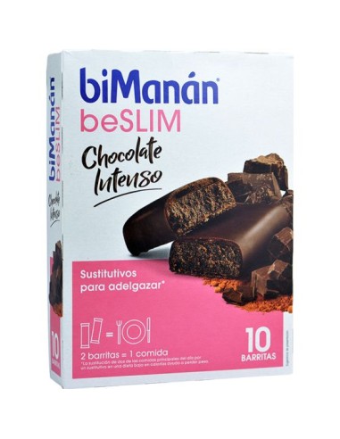 biManán BeSlim Barritas Sabor Chocolate intenso 10 Ud x 40g